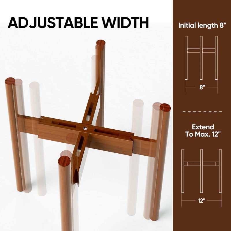 MUDEELA 2 Pack Indoor Plant Stands, 2 Tier Tall Plant