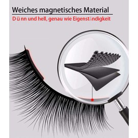 Magnetic Eyelashes - 3 Pairs of Magnetic Eyelashes - Reusable Magnetic Eyelashes Without Eyeliner - Magnetic Eyelashes