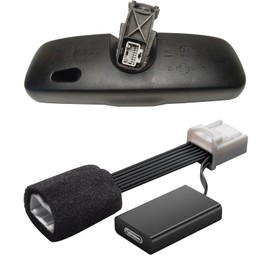 mangoal Dashcam Power Adapter Custom for Chrysler 14-Pin (Model B) for Ram Jeep Compass Wagoneer etc,Type-C Power Source from Rearview Mirror,Hide The Wires,Connect Rearview Mirror Plug(Hidden)