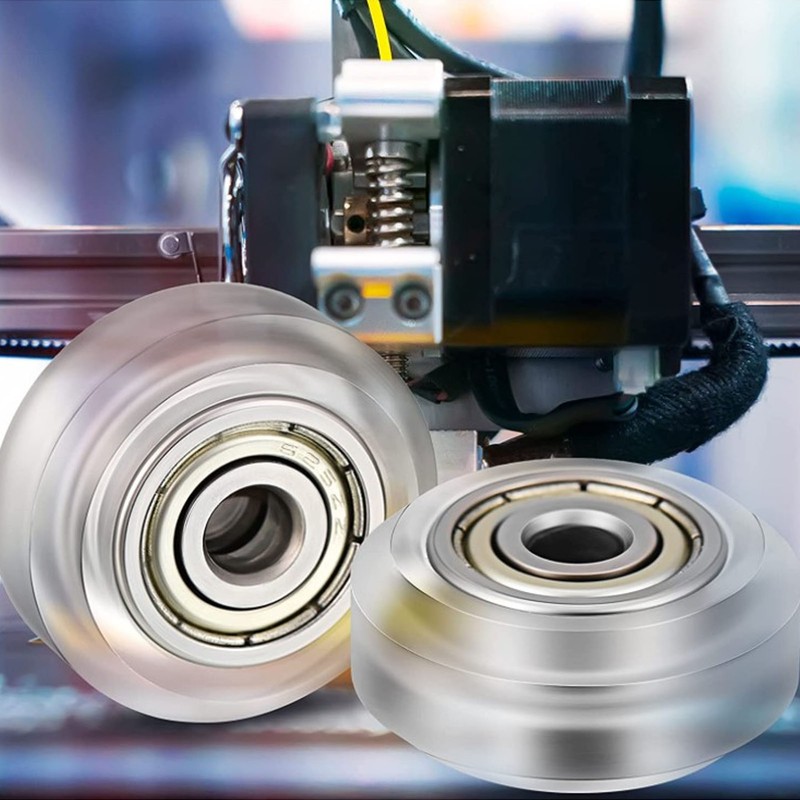 16Pcs 3D Printer Polycarbonate Pulley Transparent Rustproof Robust Bearing Pulley