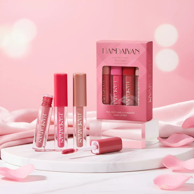 Set De Labiales Labiales Perlados Larga Duracion Pintalabio