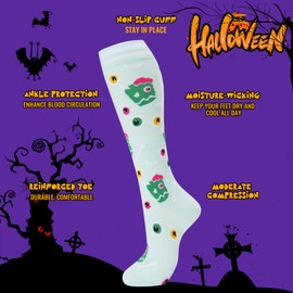 fenglaoda Compression Socks Women Men 6 Pairs, Knee High Best Support Circulation Socks for Running, Travel, Flight, Nurse