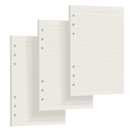 Skycase A6 Line Paper [3 Packs], Refill Paper [135 Sheets/270 Pages], 6 Holes Loose Sheets, Refill Paper, Refill Paper for Filofax, Ring Binders, Notes, Sketch, Inserts (Line, 171 mm x 95 mm)