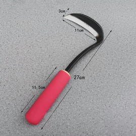 eefaYIYIFA Japanese Gardening Sickle Tool,Hand Hoe,Weeding Sickle Hoe,Weed Remover Tool,Very Sharp Blade,with Soft Sleeve Handle,Weed Puller Tool for Cultivating and Planting,Quick Work