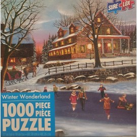 Sure-Lox SURE LOX 1000 Piece Puzzle WINTER WONDERLAND Dimensions 19" x  27"