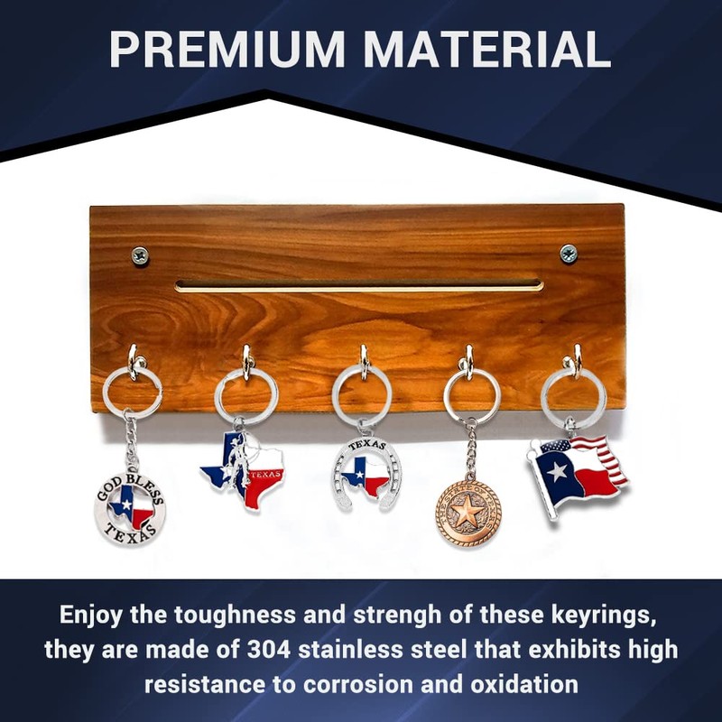 Lamatar1 Texas Souvenir Keychain Metalic (Texas Lone Star on State