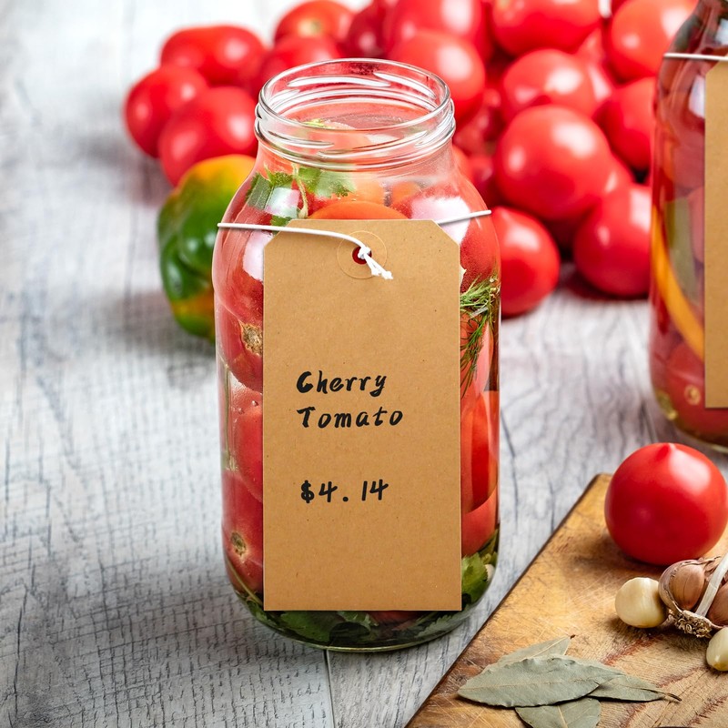 50 Pack Manila Shipping Tags with Elastic String Blank Labeling