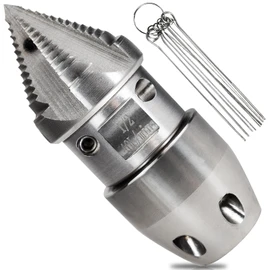 ZZHANFF 1/2 npt Sewer Jetter Nozzle for 2900 PSI, 40 L/min Pressure Washer - Stainless Steel, Quickly Rotating for Municipal Drain Pipe Cleaning