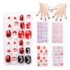 Ugaaiya Tips Uñas Navidad Postizas Adheribles Kawaii Decoradas