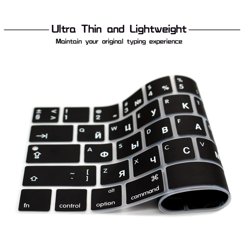 HRH Russian Language Silicone Keyboard Cover Skin for MacBook Pro
