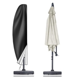 AMFUN Garden Parasol Cover, Patio Umbrella Cover, 210D 265CM(50 * 70 * 40cm) Oxford Fabric Parasol Cover with a Pole, Long Zip and Adjustable Drawstring Cord, Waterproof, weatherproof, UV Resistant