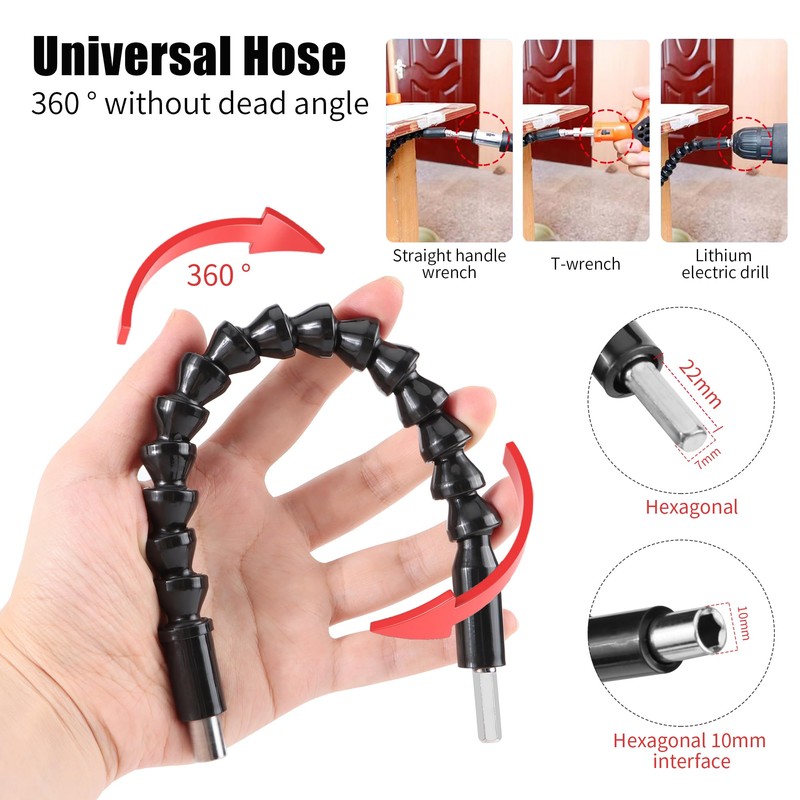 Angle Screwdriver Drill Attachments, 105° Angle Gear, 2 x Drill