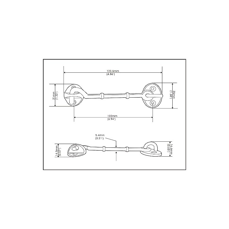 QCAA Marine Grade Stainless Steel 316 Cabin Hook Latch &