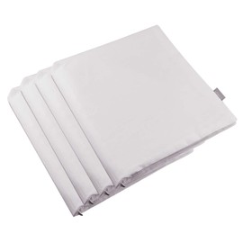 4-Pack Cotton Comfortable Solid Decorative Throw Pillow Case Square Cushion Cover Pillowcase (Cover Only,No Insert)(18x18 inch/ 45x45cm,Light Silver Grey)