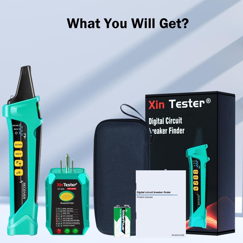 Xin Tester Digital AC Circuit Breaker Finder Tool with Integrated