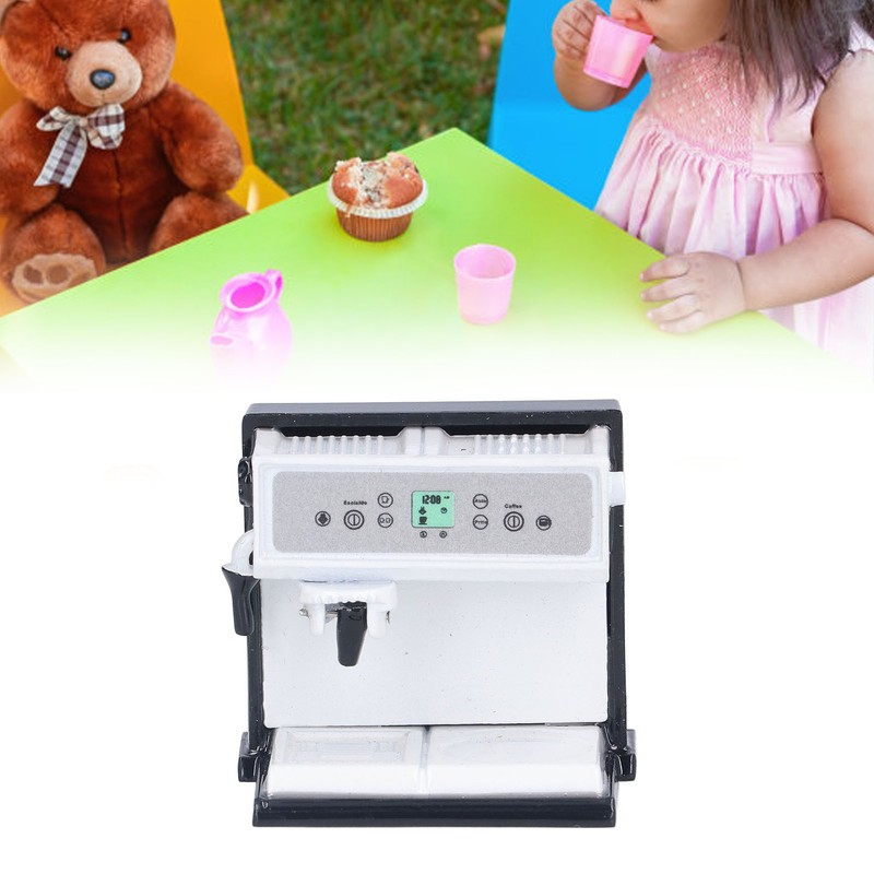 Coffee Maker Toys Alloy Simulation Furniture Mini Doll House Accessories