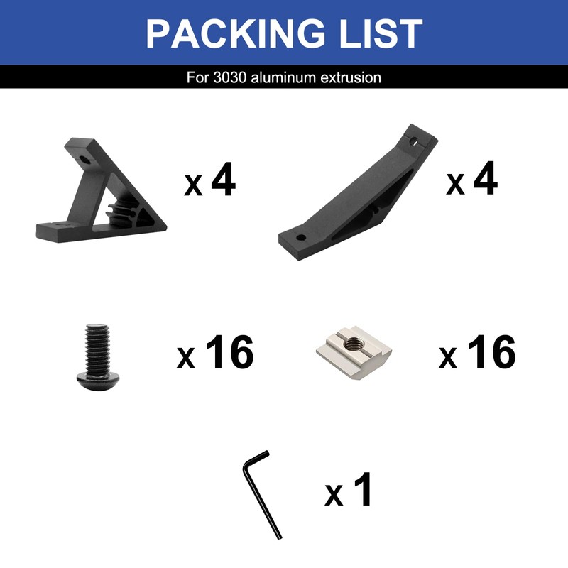 Seekliny 8pcs 3030 45/135 Degree Angle Corner Bracket 3030 Extrusion