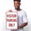 Visitor Parking Only No Parking Sign, 12x18 Inches, Rust Free