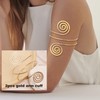 BOMAIL 2Pcs Gold Arm Cuff Bracelets Set for Women Open