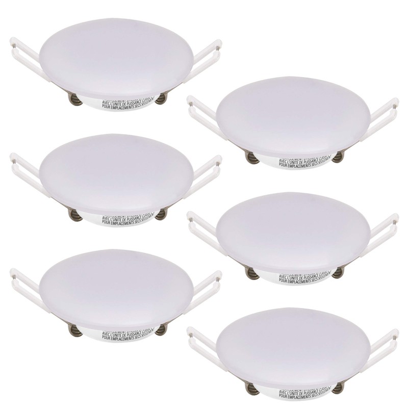 12V LED Puck Light, 6 Packs 3inch Recessed Mount Ceiling