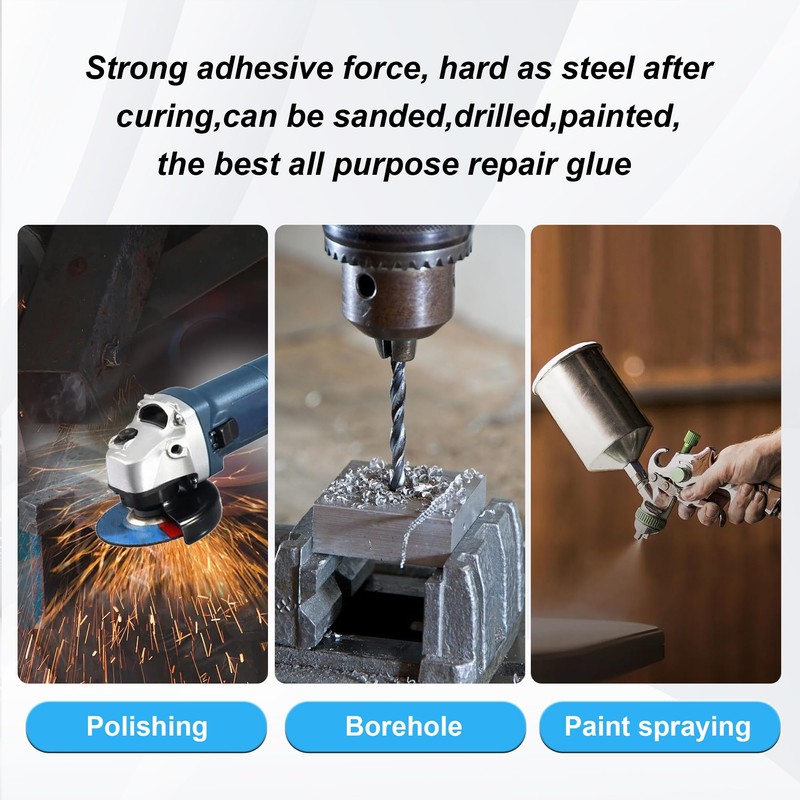 Metal Repair Glue, 2 Part Liquid Welding Glue, 1.76oz High-Temperature