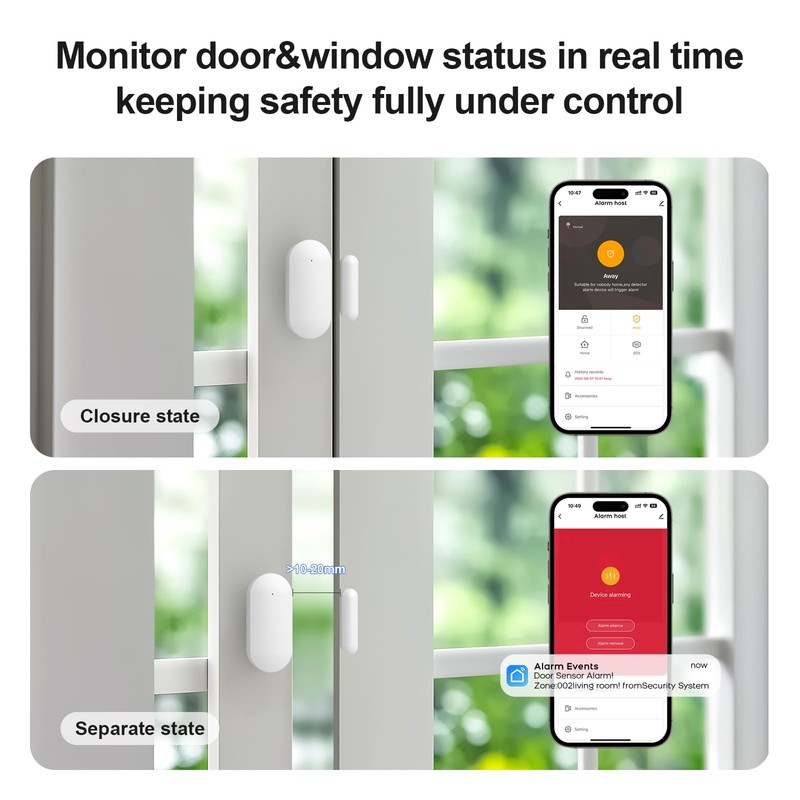 YBJ Alarm System for Home Security,15Piece DIY Kit with Motion