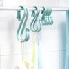 E-outstanding 4pcs Plastic S Shaped Double Head Hanger Hook Bathroom