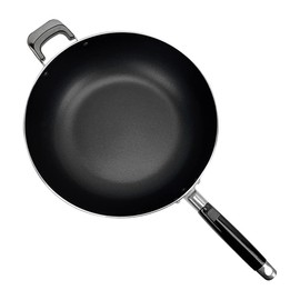MH GLOBAL Aluminum Nonstick Frying Pan Wok Skillet with Side Handle,Dishwasher Safe, 13.5"