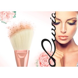 Luvia Blush Brush - Essentials Prime Blush Brush XL E207 - Large Blush Brush in Nude / Rose Gold - Vegan Cosmetic Makeup Brush / Cosmetic Brush