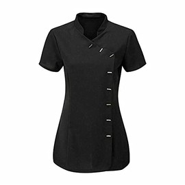 FASHION 7STAR Womens Cross Body Beauty Tunic Top Hairdressing Spa Massage Therapist Health Work Nail Salon Uniform