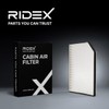RIDEX 424I0122 Cabin Air Dust Filter, Pollen Filter, Micro Filter