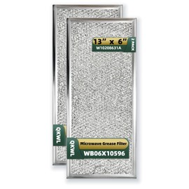 QKWL High-Efficiency Microwave Grease Filter (2-Pack) - Exact Replacement for Whirlpool W10208631A - 13x6 Inches, Easy Install, Universal Fit