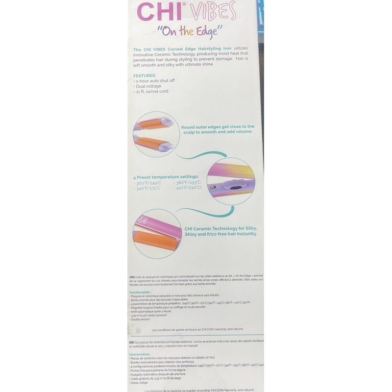 CHI Vibes Curved Edge Hairstyling Iron 1"