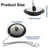 2 Pcs Universal Sink Plug Kit with Long Chain –