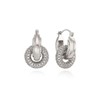 Pave setting double ring earrings OTE122102QWW stone color / 파베