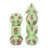 Frosted Green Dice Set,DND Polyhedral Dice Full Set 7 Piece