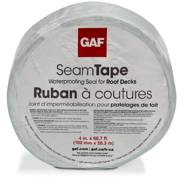 GAF Roof Deck Seam Tape (4" x 67') – Seals
