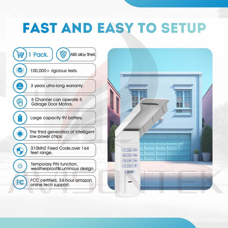1Pack - Linear Delta 3 DTKP Garage Door Opener Keypad