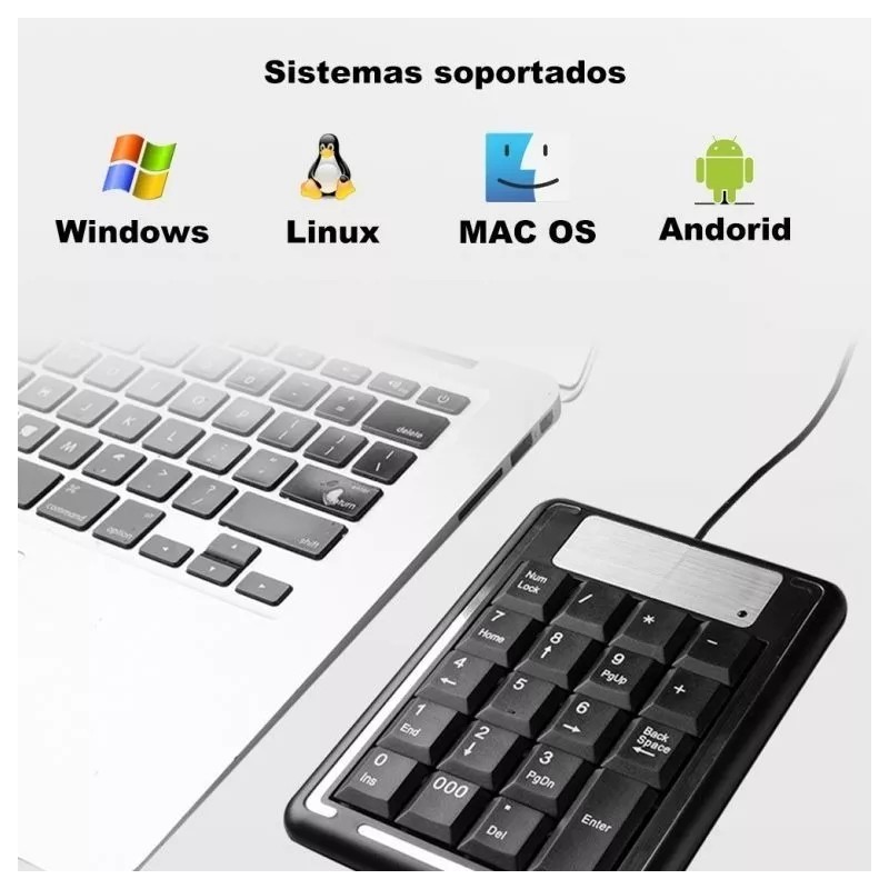 Ele-Gate Kit De 2 Teclados Númericos Usb Para Pc O