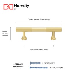 homdiy LS7080EC76 10 Pack 6 inch Brushed Gold Cabinet Pulls Brushed Brass Cabinet Pulls - Gold Cabinet Pulls Champagne Gold Cabinet Pulls Gold Kitchen Cabinet Pulls Gold Cabinet Handles