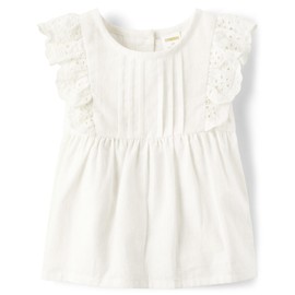 Gymboree,and Toddler Short Sleeve Woven Shirts,Simply White,3T