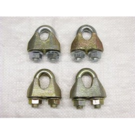 Wire Rope Grips 8MM X4 (Clamp Bulldog Cable Fixing DIN1142 Zinc Plated)
