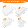 WOWBOX 44 PCS Clear Plastic Drawer Organizer Set, 5 Varied
