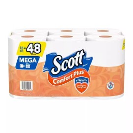 SCOTT Mega Roll Comfort Plus Toilet Paper (425-Sheets Per Roll 12 Rolls Per-Pack)