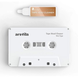 arsvita Audio Cassette Head Cleaner, Tape Cleaning Kit for Home/Car Cassette Player