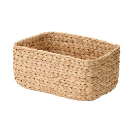 MUJI 12361091 Rectangular Basket, Medium, Width 13.4 x Depth 9.1 x Height 6.3 inches (34 x 23 x 16 cm), Water Hyacinth