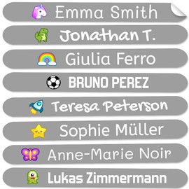 50 Customisable Mini Sticky Labels for Labelling Objects, Pens, Pencils, Dimensions: 4.2 x 0.5 cm