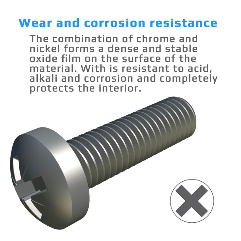 M6 x 16 mm Pan Head Screws with Phillips Head