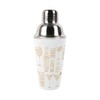 Gold Art Deco Cocktail Shaker - Stainless Steel Barware Drinks
