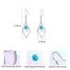 March Birthstone Dangle Drop Earrings - 925 Sterling Silver Aquamarine